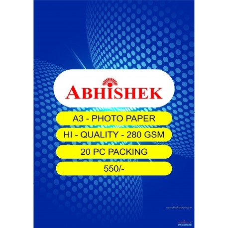 Abhishek A3 280 Gsm Photo Paper