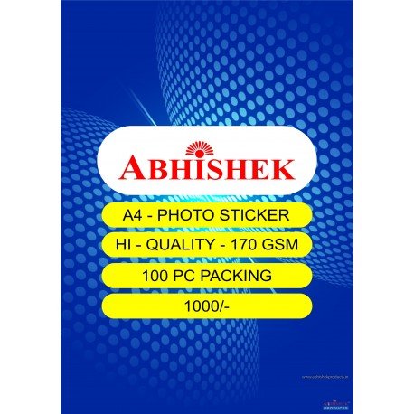 Abhishek A4 170 Gsm Photo Paper - 100 Packing