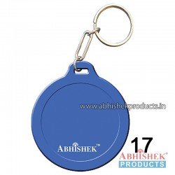 Blue Round Key Chain Customizable (No 17)