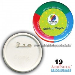 58x58 mm Multi Colour Button Badge (No 19)