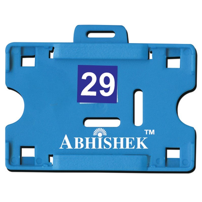 Two Side Insert Holder of size 54x86 mm in Light Blue Colour and Horizontal OrientationIt is ideal for business, schools and organization for all there ID card needs. Not only it protects the keep the id cards safe but also provides high branding value a