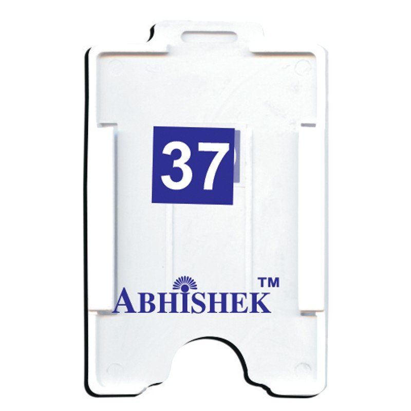Two Side Insert Holder of size 54x86 mm in White Colour and Vertical OrientationIt is ideal for business, schools and organization for all there ID card needs. Not only it protects the keep the id cards safe but also provides high branding value and pers