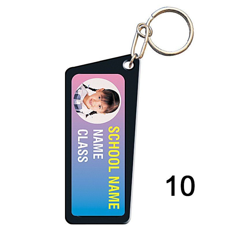 Black key chain of size 25x55 mm in Rectangle  shape designed for id card holder, company event or school custom logo. Fully customizable and personalized with thousands of designs and prints  You may also refer keychains as ket tags, key rings, id card